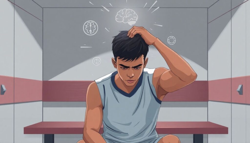 Травмы и восстановление после травм головы у спортсменов - иллюстрация