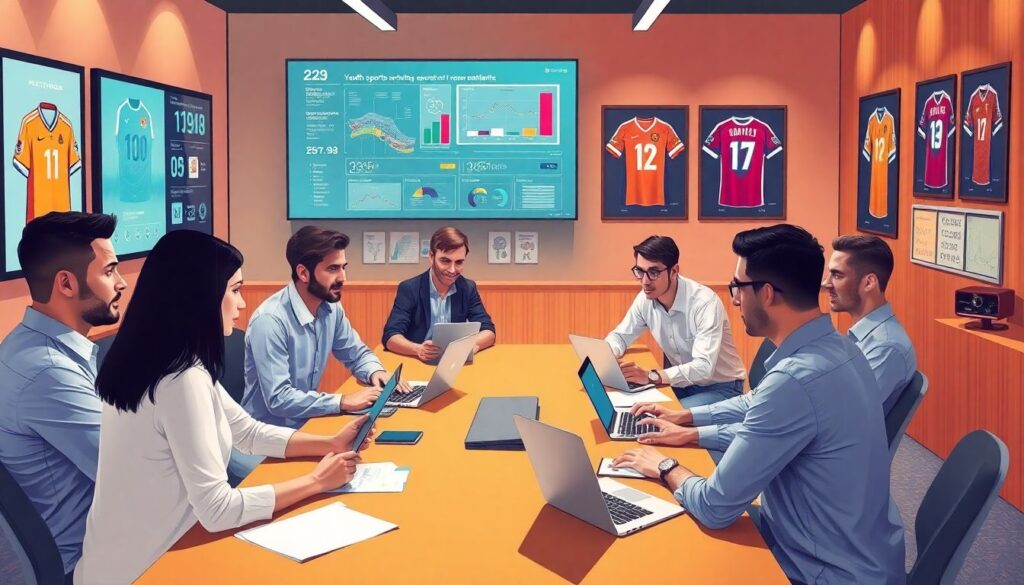 Назначения в клубах для поддержки молодежных программ - иллюстрация