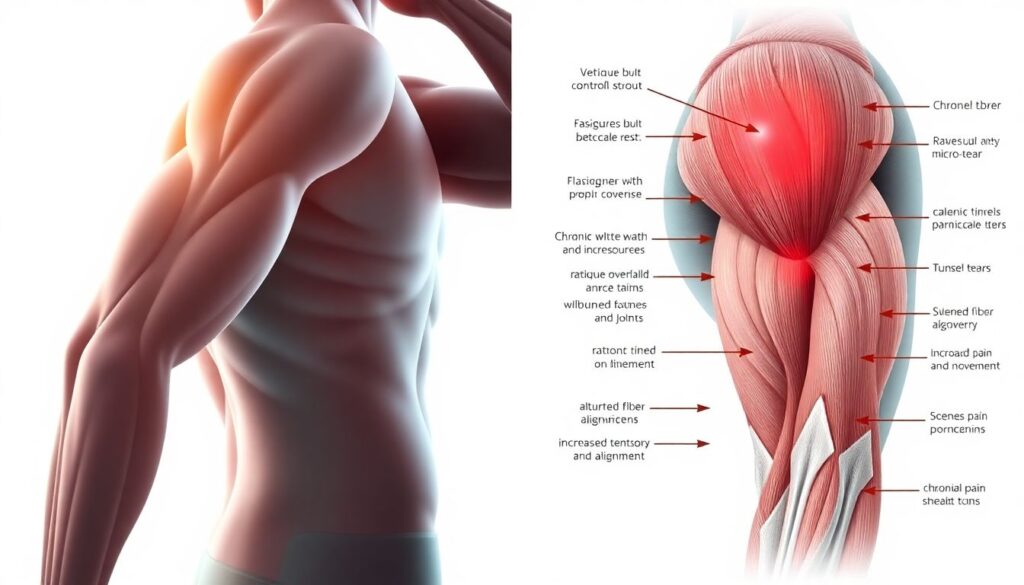 Травмы и реабилитация после усталости мышц - иллюстрация