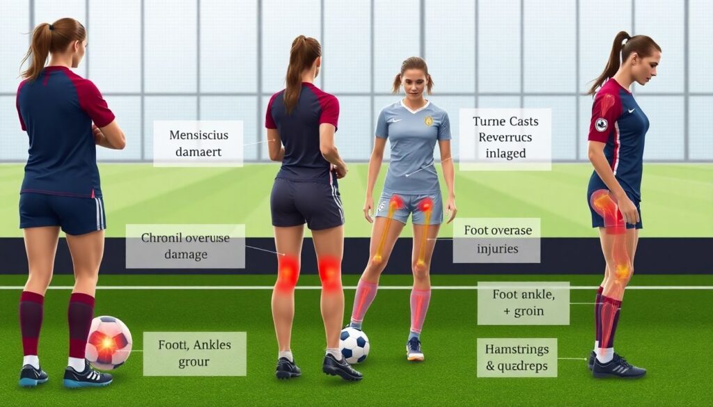 Травмы у звезд женского футбола и их влияние на лигу - иллюстрация