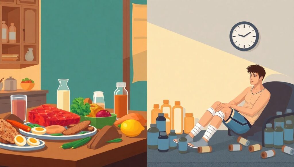 Травмы и роль диеты в восстановлении спортсменов - иллюстрация