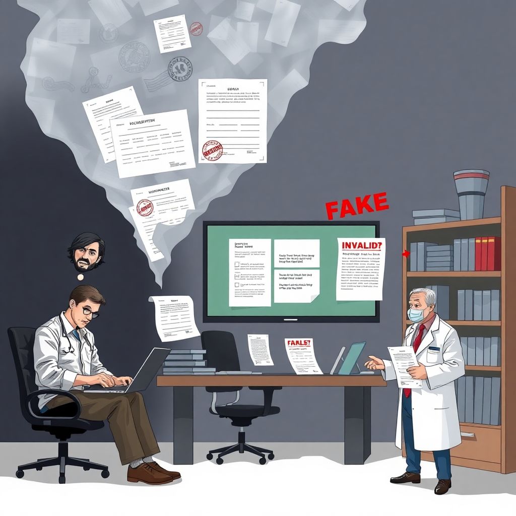 Скандалы вокруг использования поддельных медицинских документов и их последствия